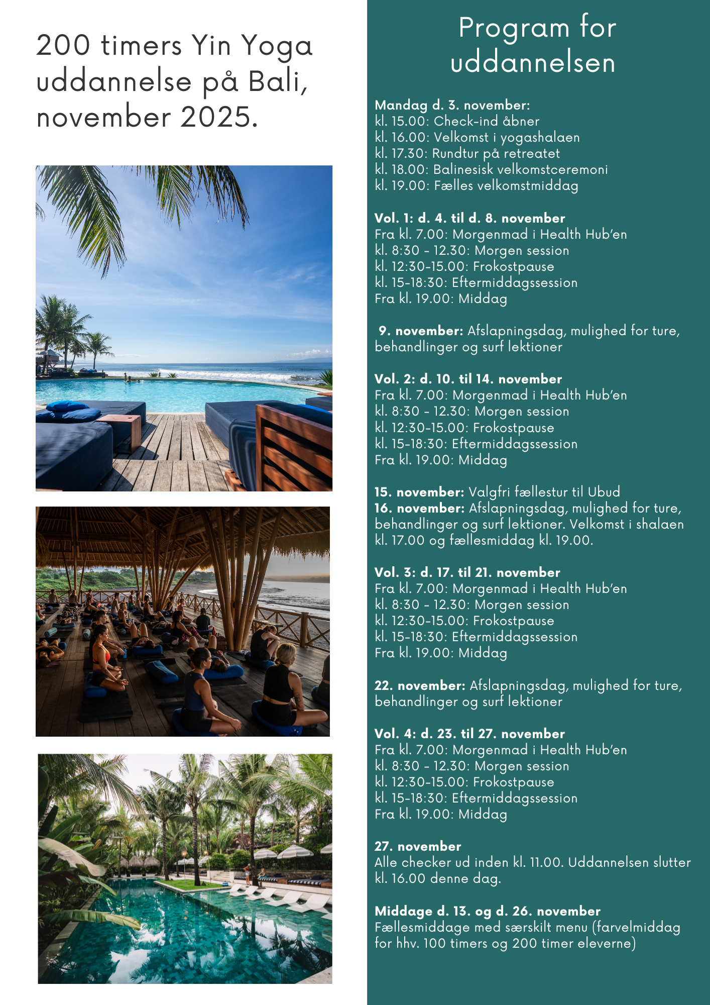 200-timers Yin Unwind Uddannelse på Bali - Start d. 3. nov. (DEPOSITUM)